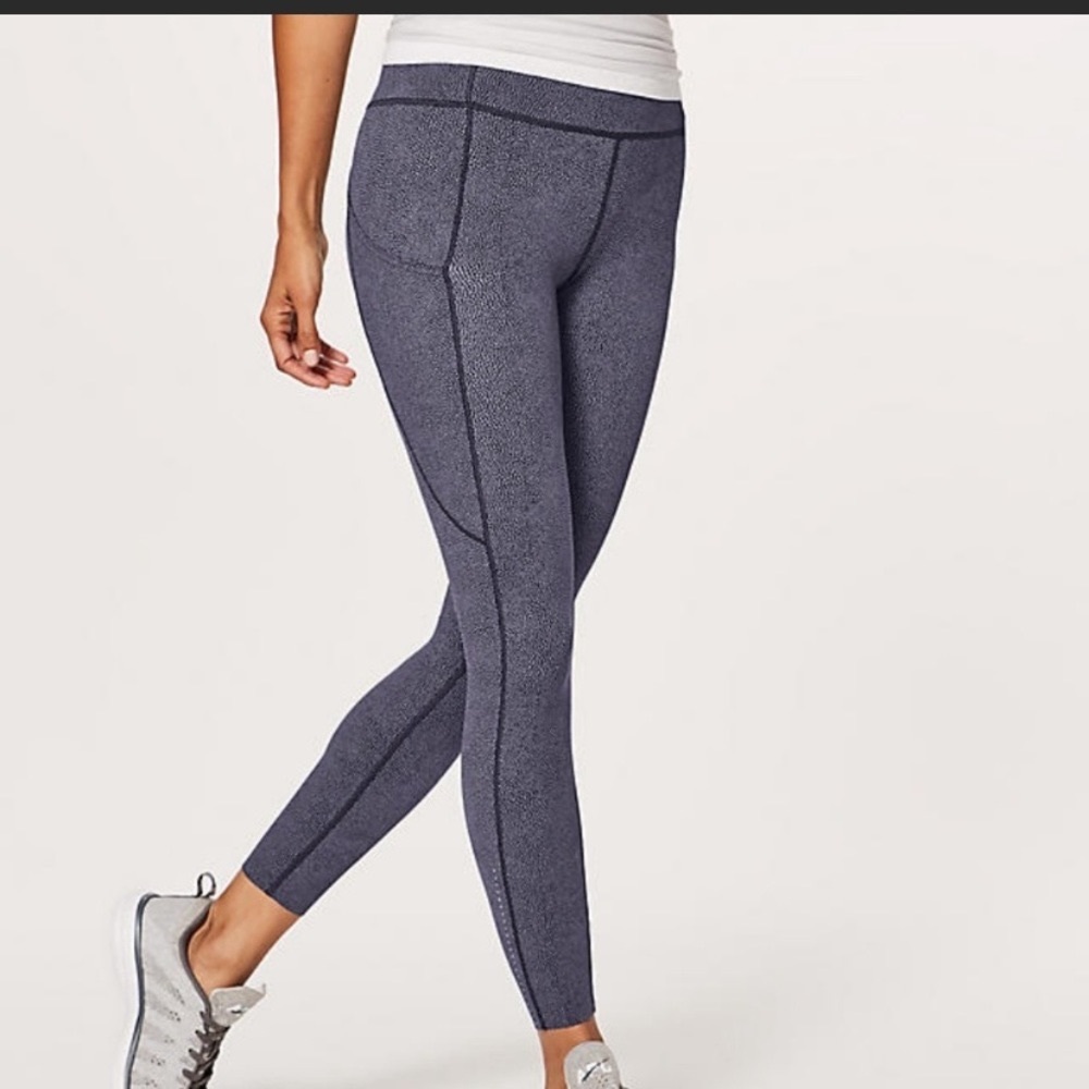 Lululemon Fast & Free lavender black leggings